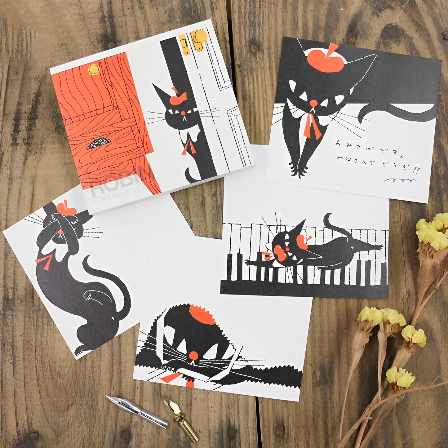 Hyogensha Black Cat Robin Notepad