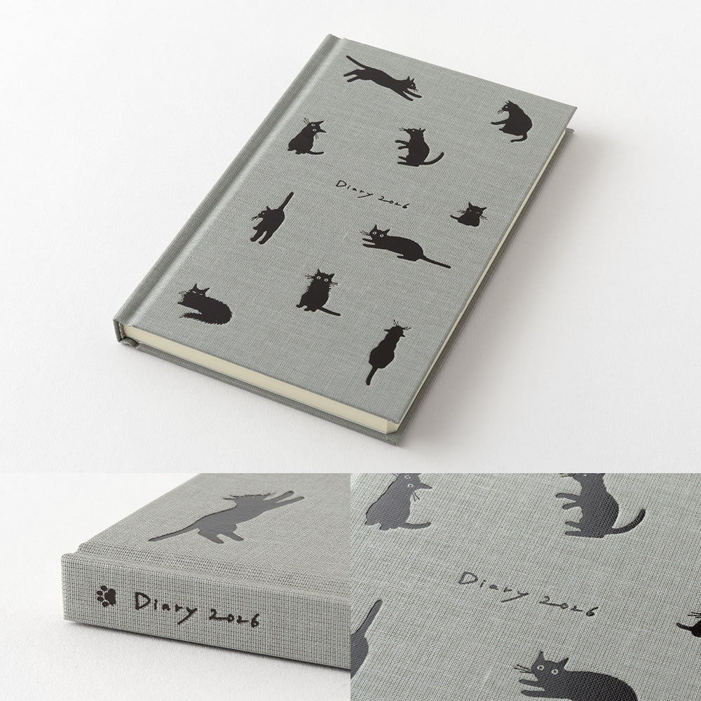Midori 2026 Black Cat Book Style Diary