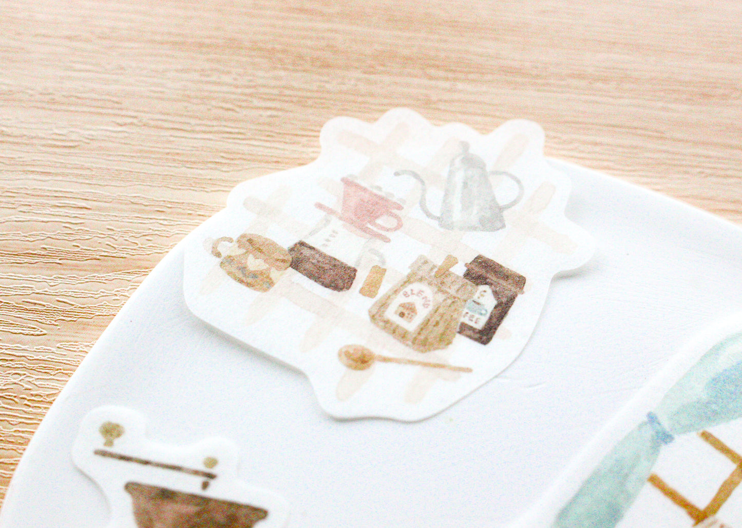 Papier Platz Bear and Rabbit Watercolour-Themed Stickers