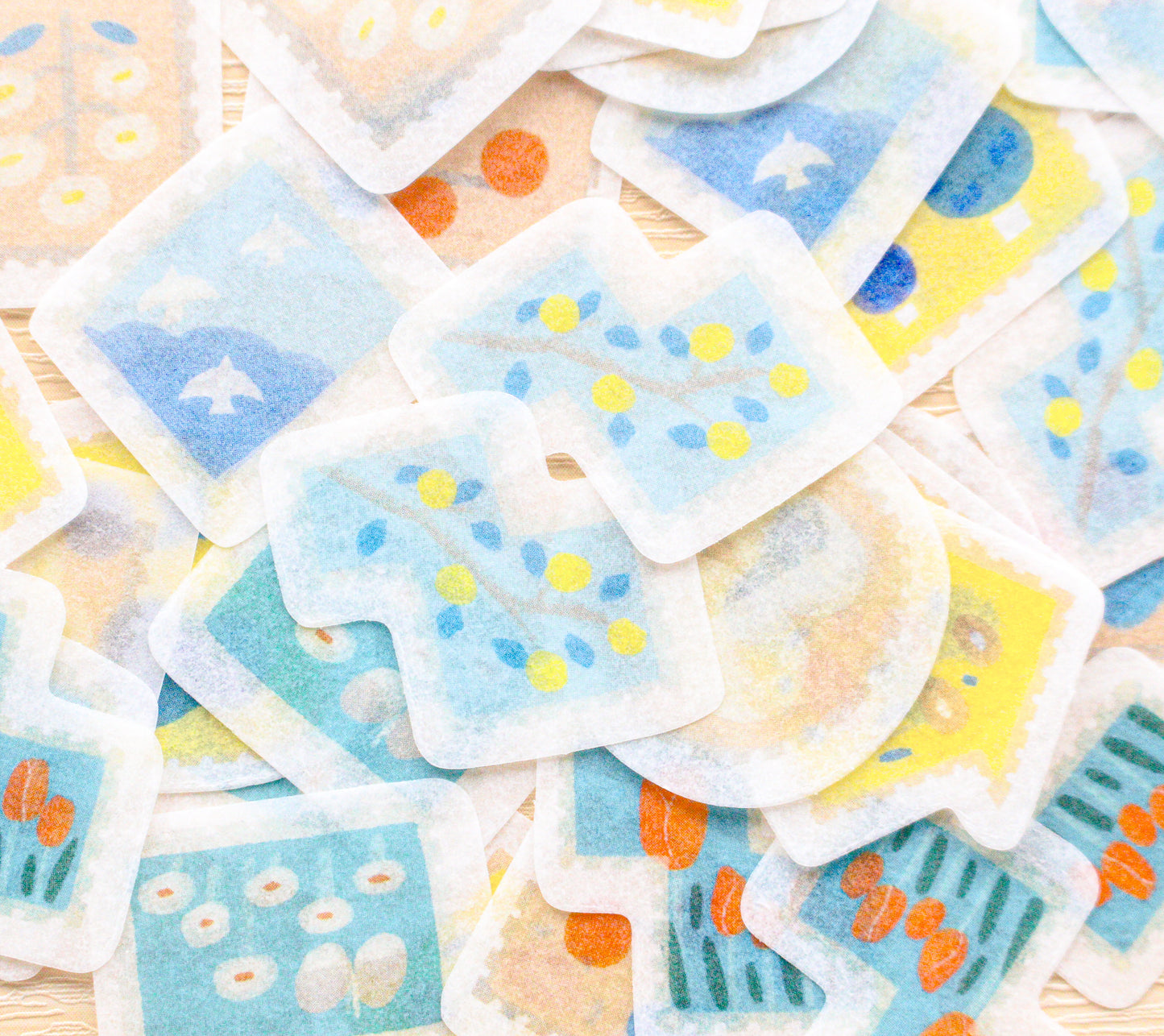 Papier Platz Landscape Stamp Stickers