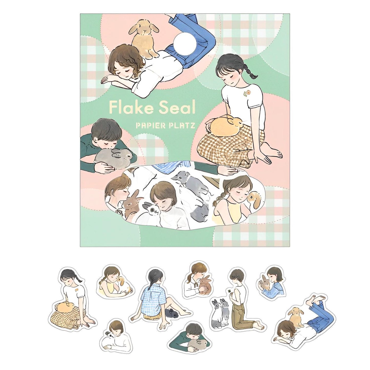 Papier Platz Rabbit and School Girl Stickers