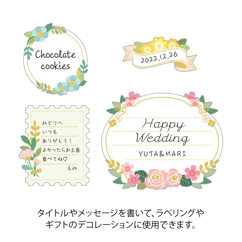 Midori PC Museum Sticker Label Flower