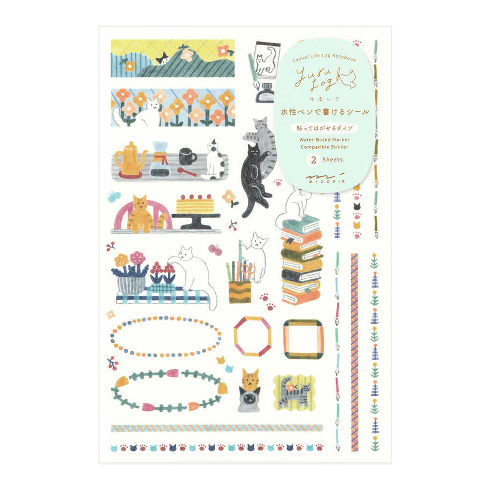 Midori Yuru Log Stickers
