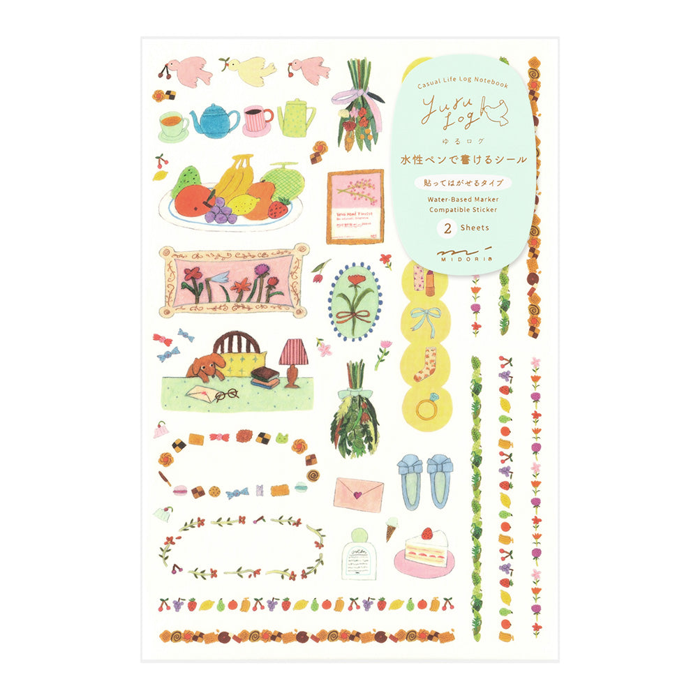 Midori Yuru Log Stickers