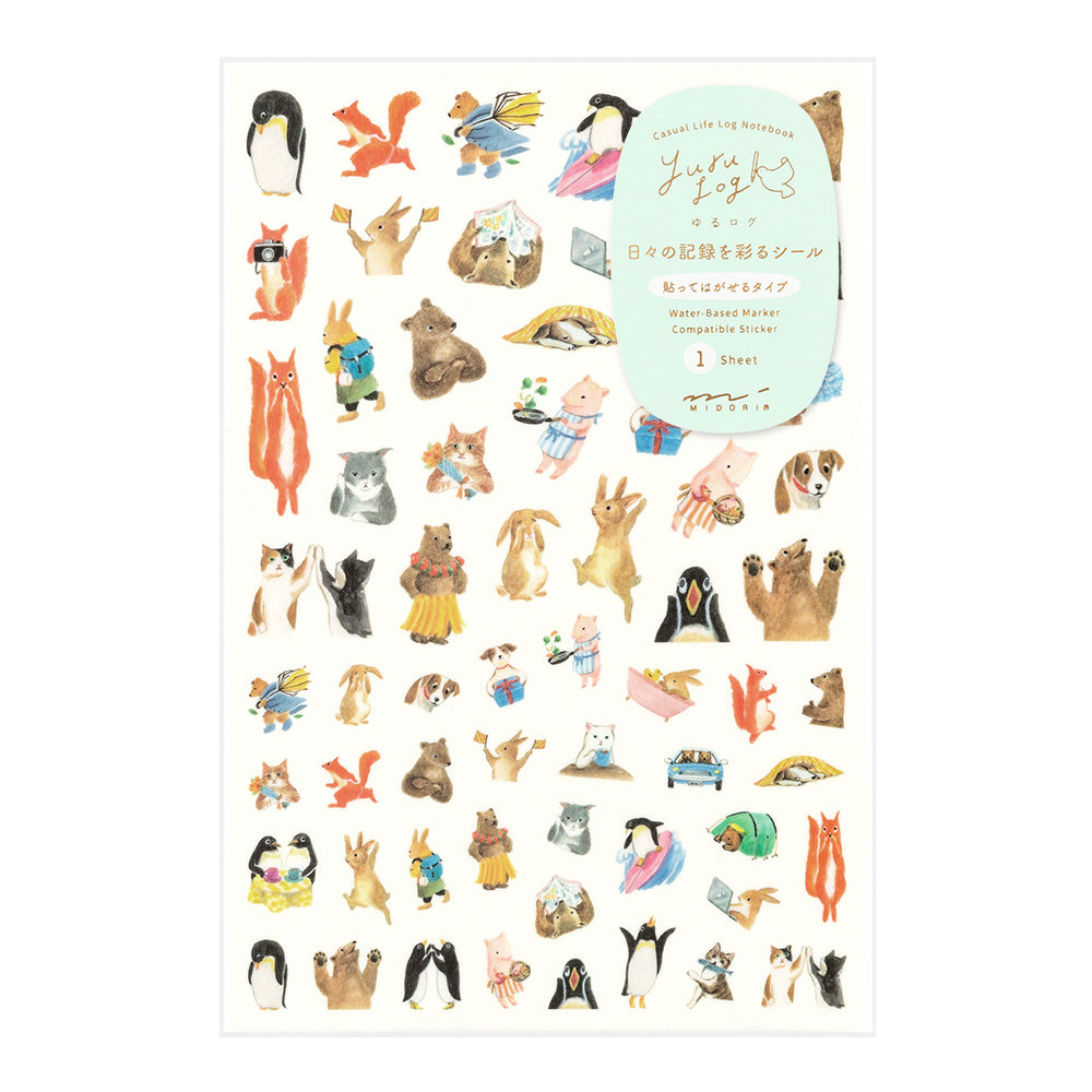 Midori Yuru Log Stickers