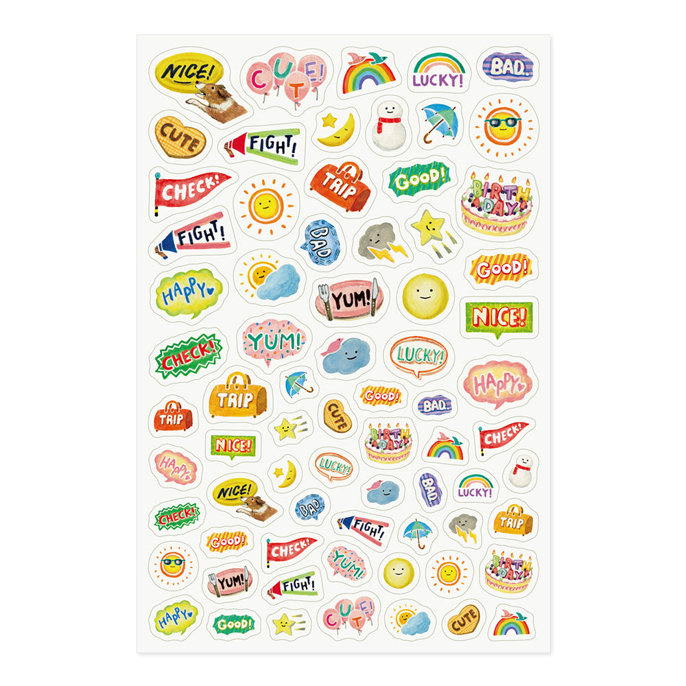 Midori Yuru Log Stickers