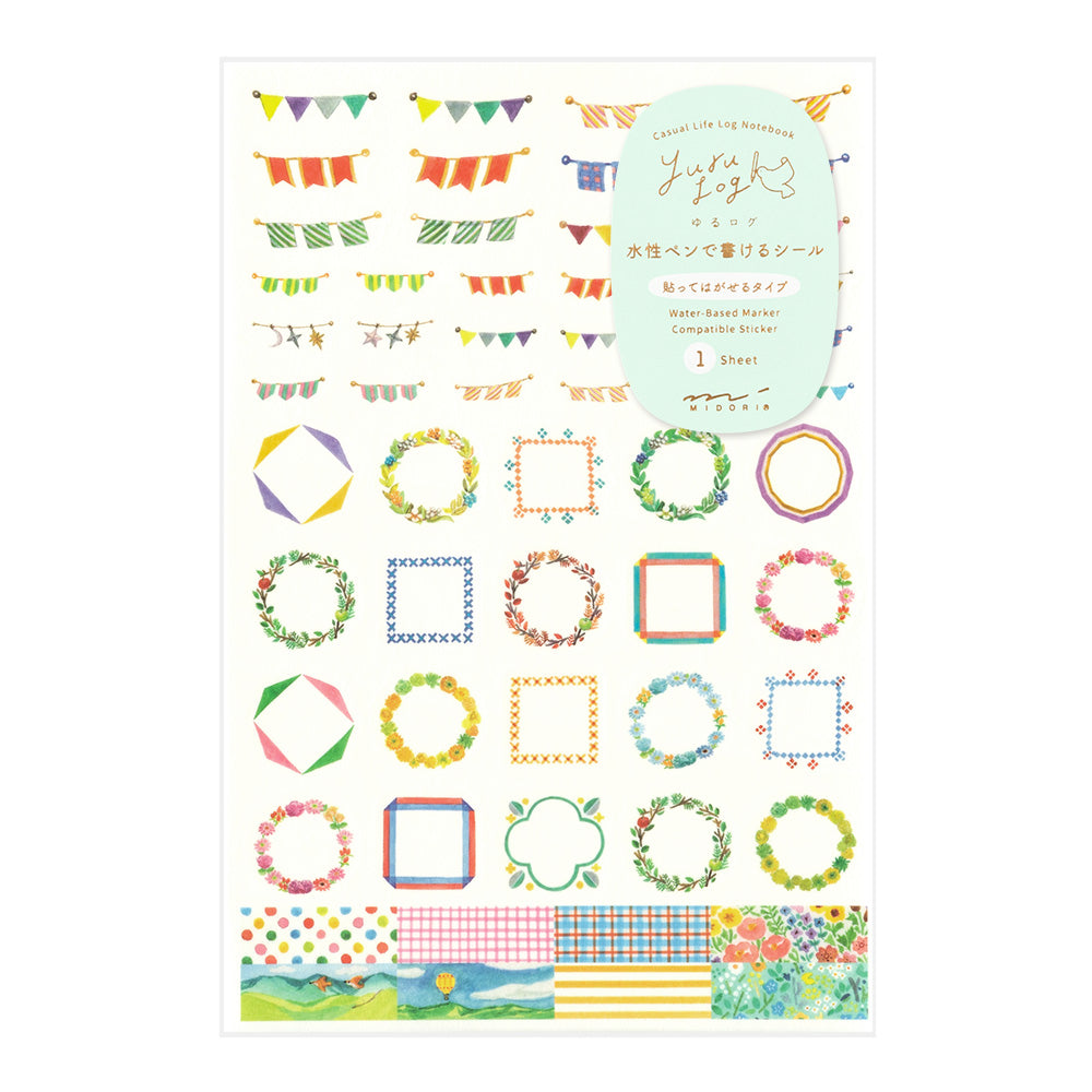 Midori Yuru Log Stickers