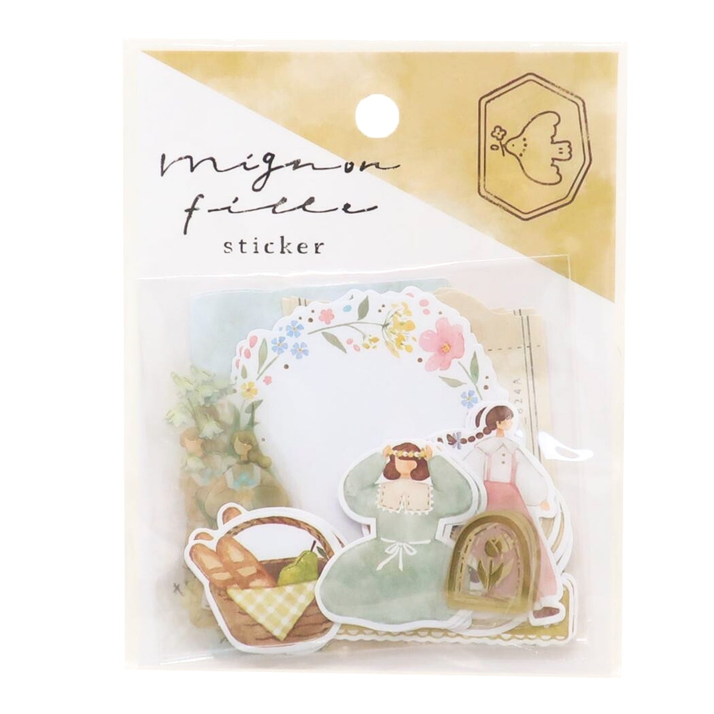 Qlia Mignon Fille Vintage Flake Stickers