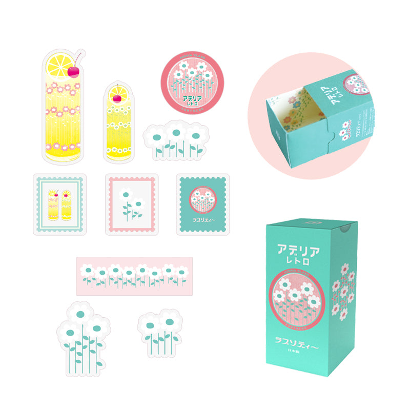 RyuRyu Aderia Retro Transparent Stickers