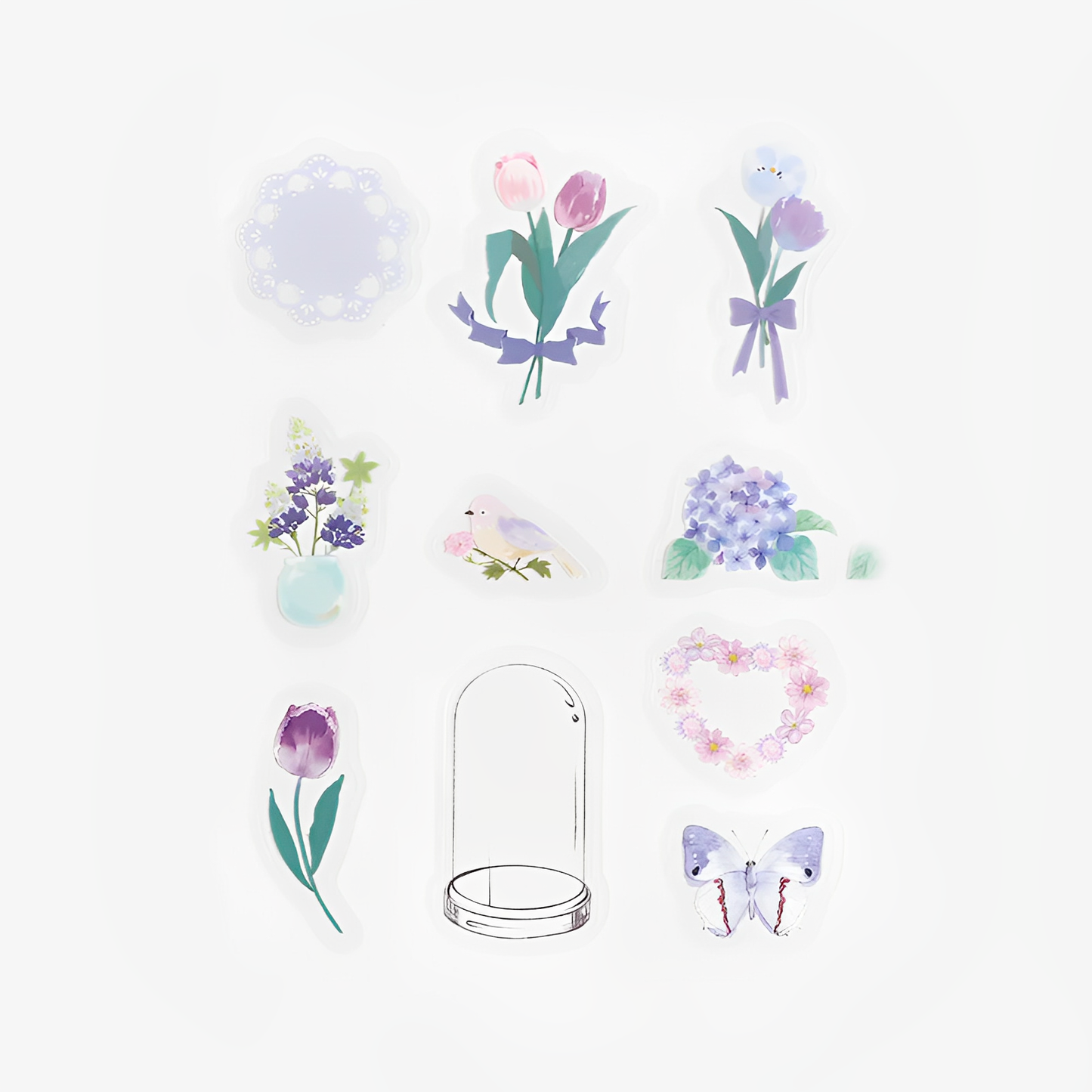 BGM Flowers in a Bottle Series Flake Stickers