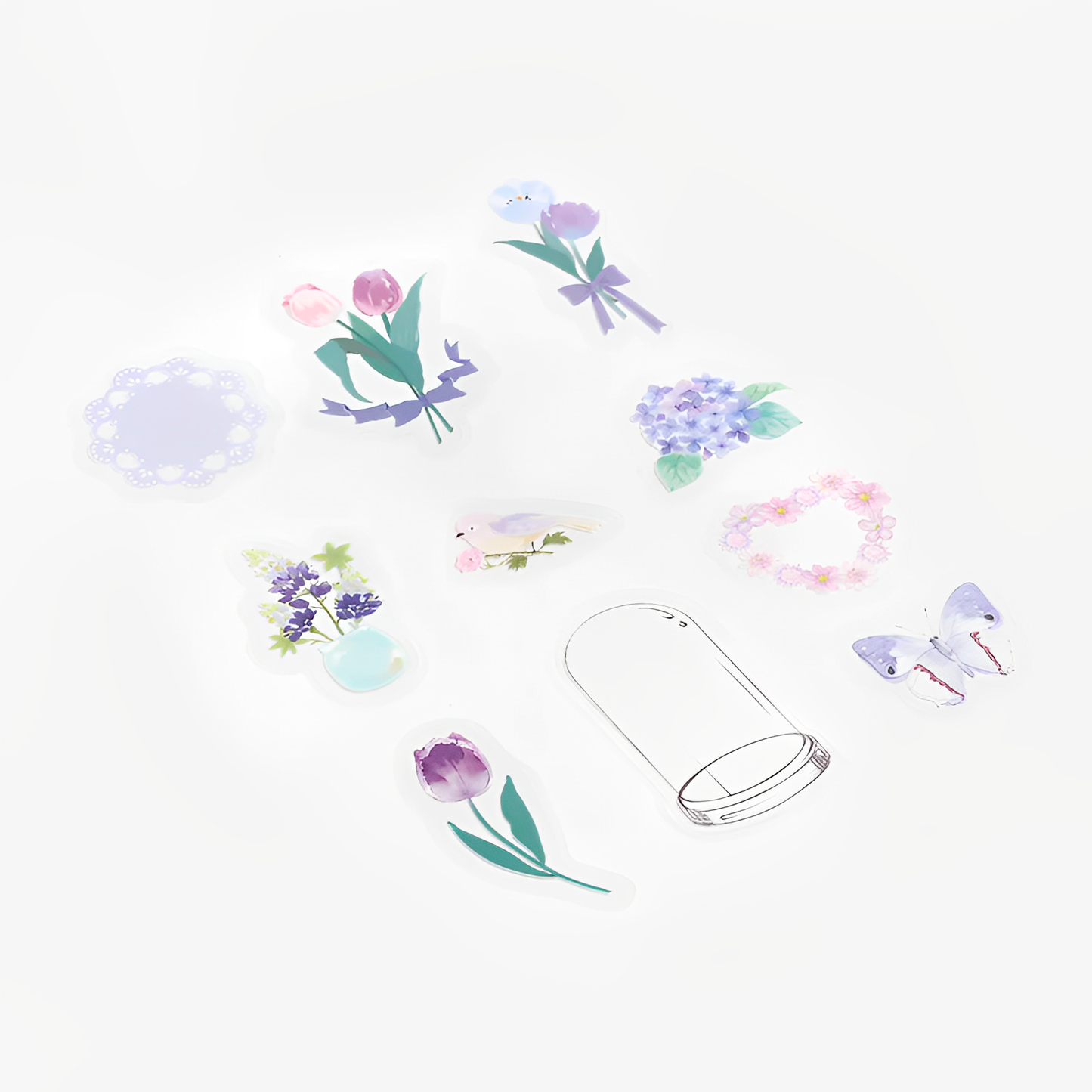 BGM Flowers in a Bottle Series Flake Stickers