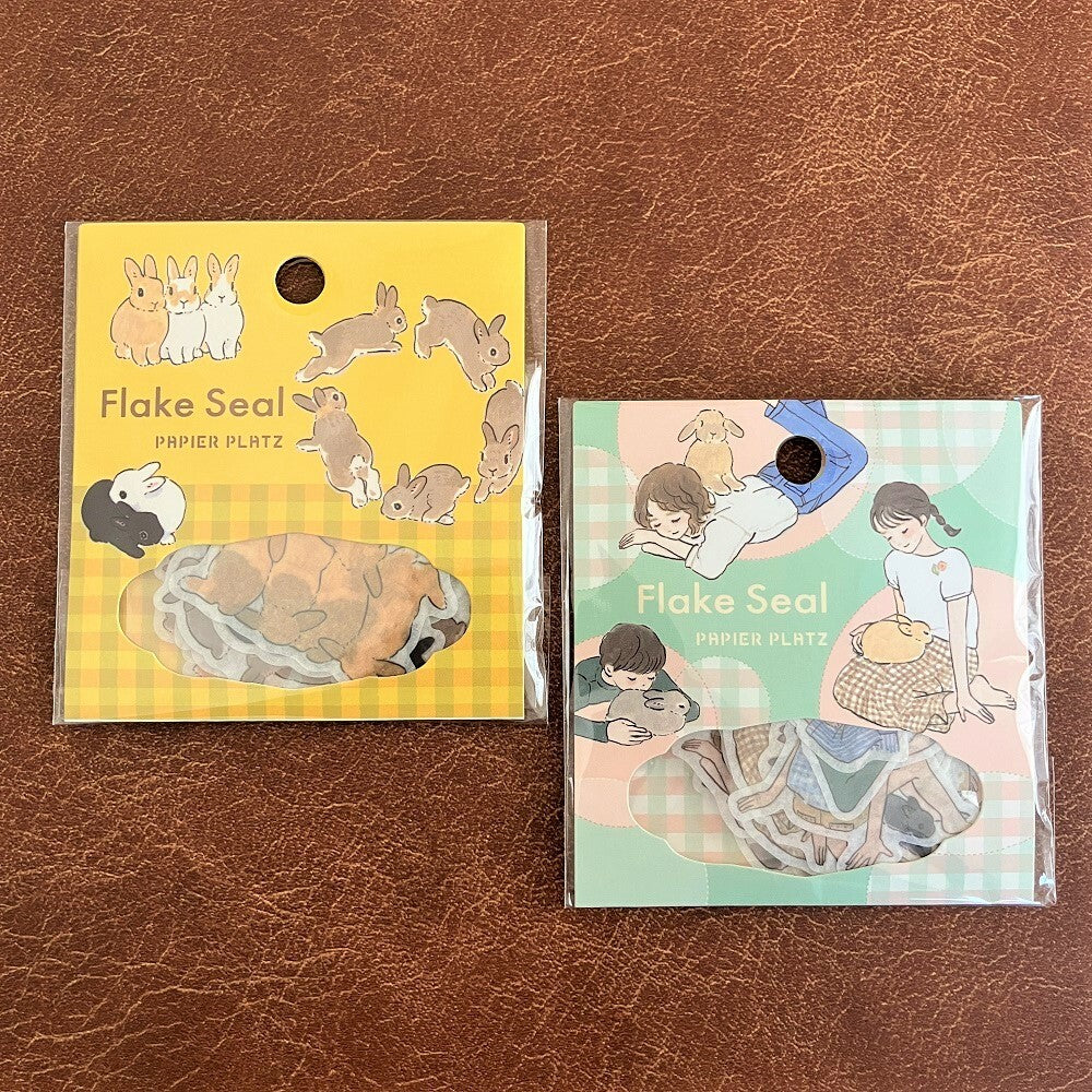 Papier Platz Rabbit and School Girl Stickers