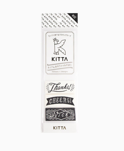 KITTA Wide Message Pre-Cut Washi Tape