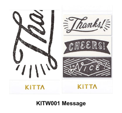 KITTA Wide Message Pre-Cut Washi Tape