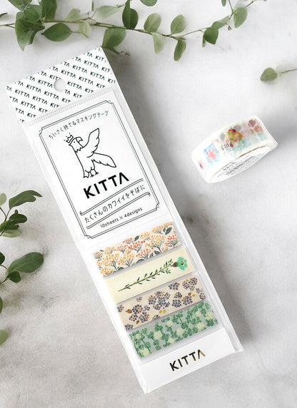 KITTA Flower 4 Pre-Cut Washi Tape