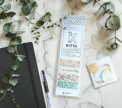 KITTA Flower 4 Pre-Cut Washi Tape
