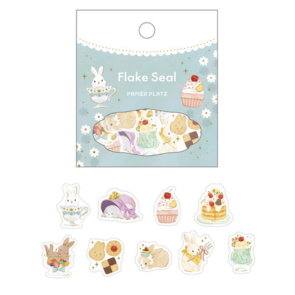 Papier Platz Rabbit Dessert Stickers