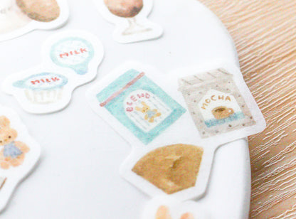 Papier Platz Bear and Rabbit Watercolour-Themed Stickers