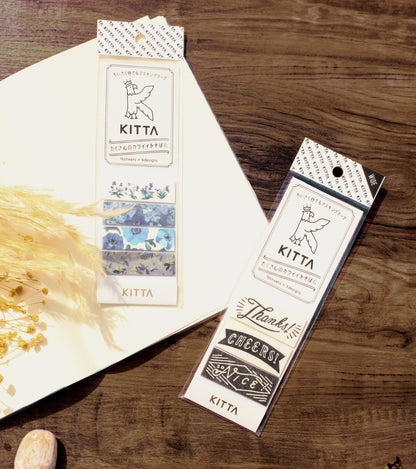 KITTA Wide Message Pre-Cut Washi Tape