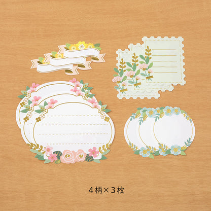 Midori PC Museum Sticker Label Flower