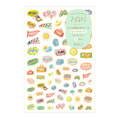 Midori Yuru Log Stickers