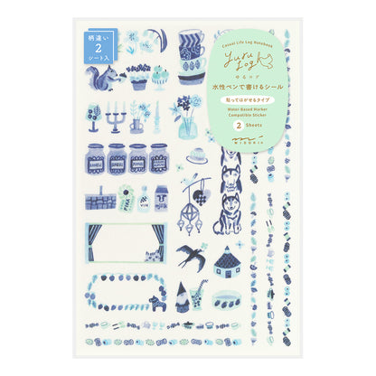 Midori Yuru Log Stickers