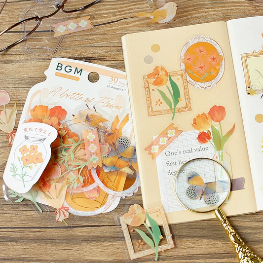 BGM Flowers in a Bottle Series Flake Stickers
