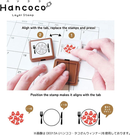 Kutsuwa Hancoco Two-layered Stamp - Square