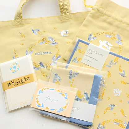 Furukawashiko Embroidery Mimosa Stationery Set