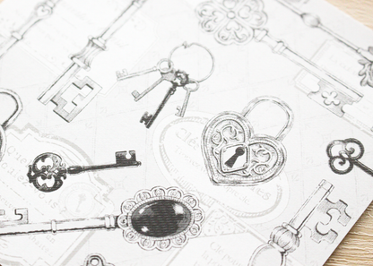 N.B. Monomee Antique Keys Notepad