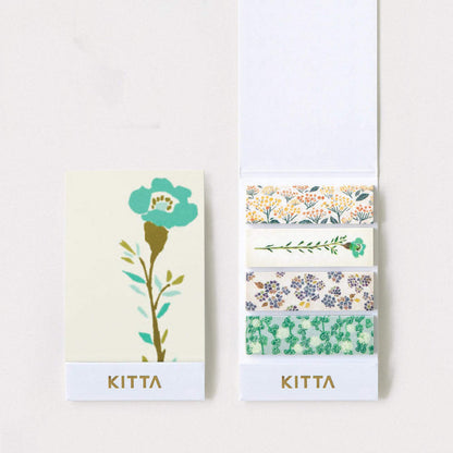 KITTA Flower 4 Pre-Cut Washi Tape
