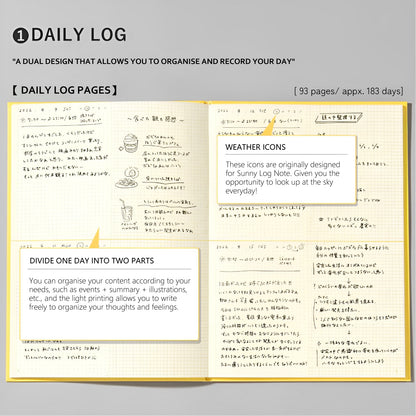 Iroha Sunny Log Note - A5