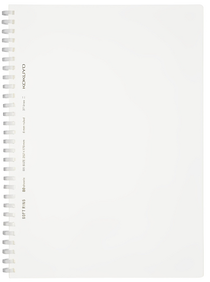 Kokuyo Soft Ring Clear Ruled Notebook - B5