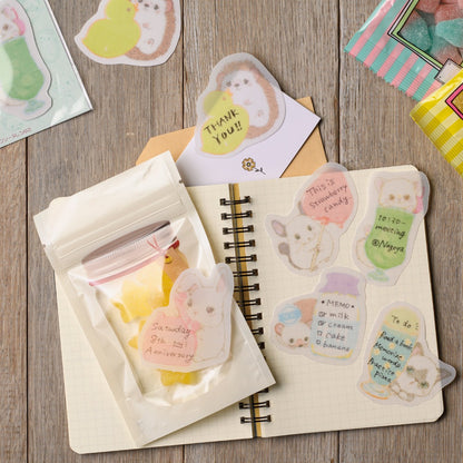 Hisago Dessert Cat Transparent Sticky Notes