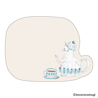Hisago Teacup Cat Sticky Notes