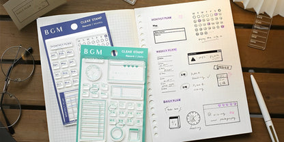 BGM Clear Stamp - Record / Monthly