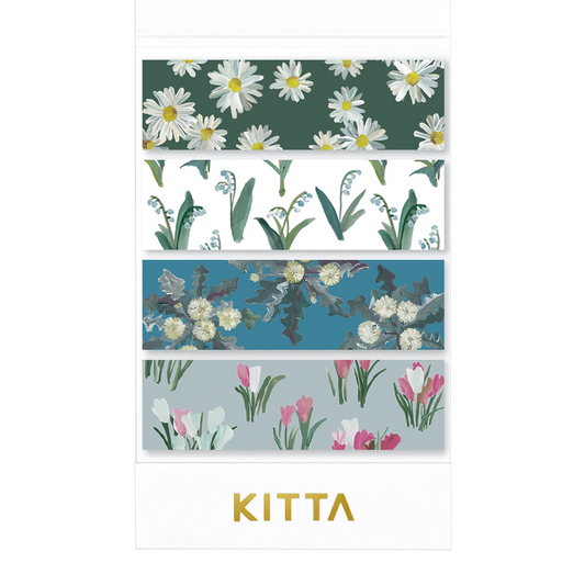 KITTA Flower 9 Pre-Cut Washi Tape